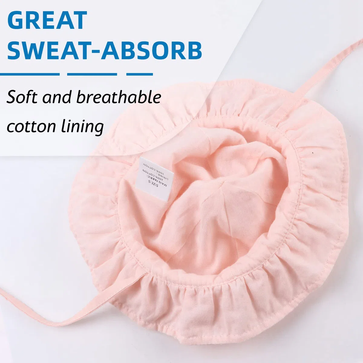 XIAOHAWANG Cappellino Estivo da Sole per Neonata Cappello da Pescatore Bowknot per Bambina Berretto Mare con Sottogola Regolabile(Rosa,0-3 Mesi)