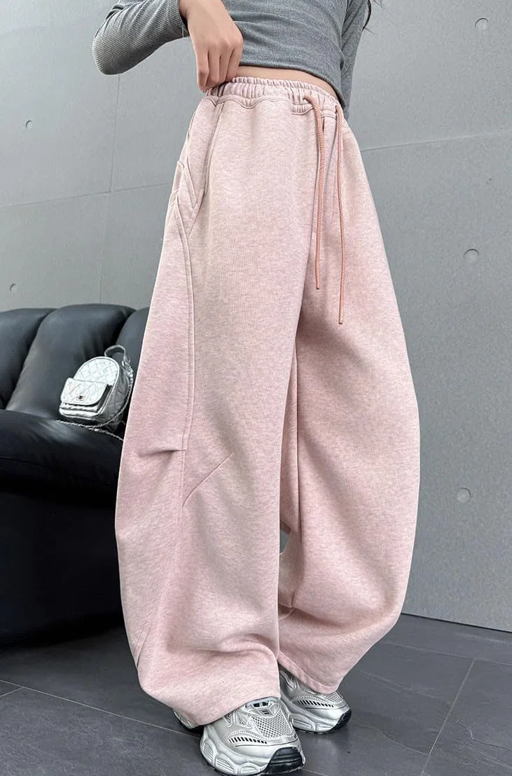 Pantaloni della tuta larghi a gamba dritta per bambini Pantaloni della tuta larghi primavera alto compleanno gamba larga pantaloni cargo fondo aperto gamba larga pantaloni della tuta con tasche