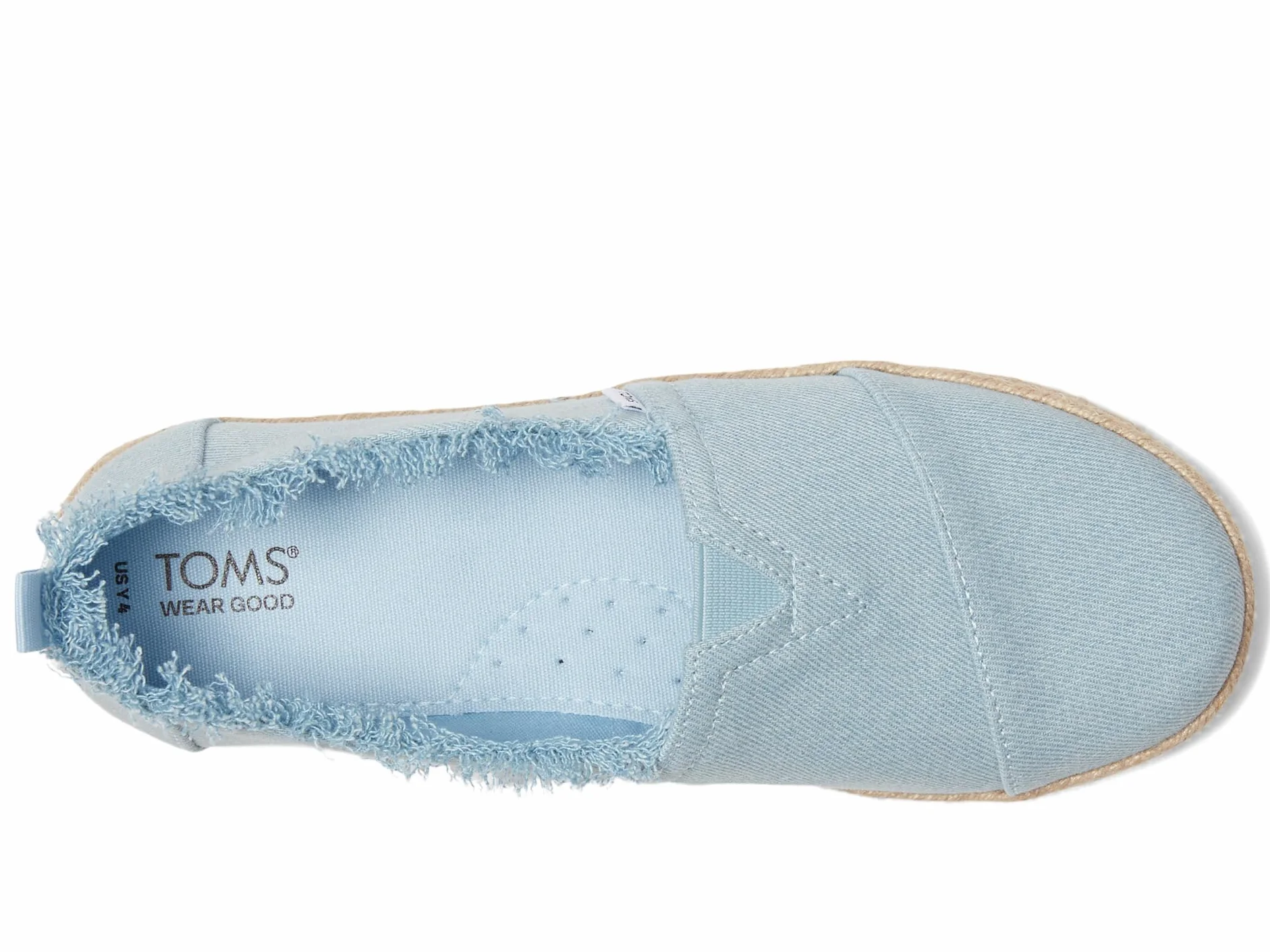 TOMS Alpargata Rope, Mocassino Basso Bambine e Ragazze, Pastel Blue Washed Denim, 36.5 EU