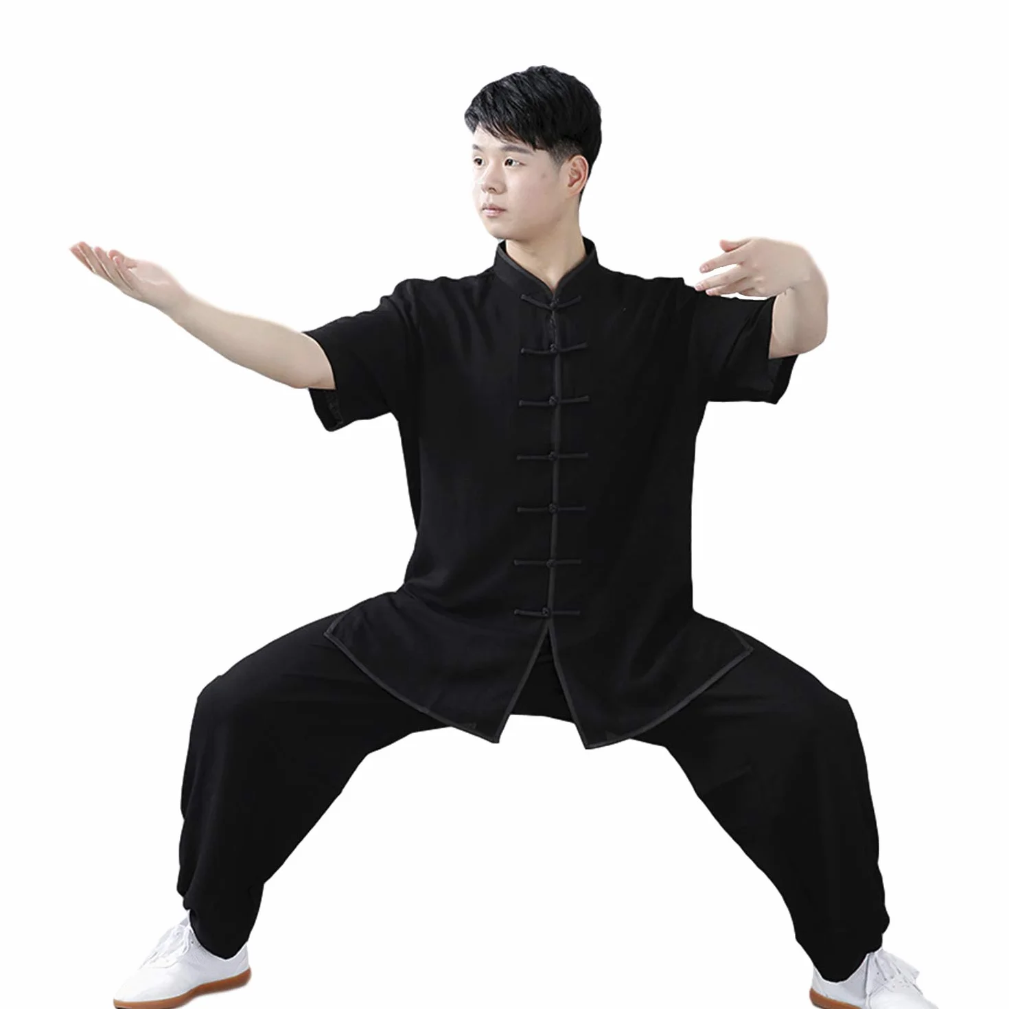 BBLAC 2KEY Tai Chi Abbigliamento | Unisex Kung Fu e Arti Marziali Uniforme | Wing Chun Uniforme| Abbigliamento per Meditazione e Qigong