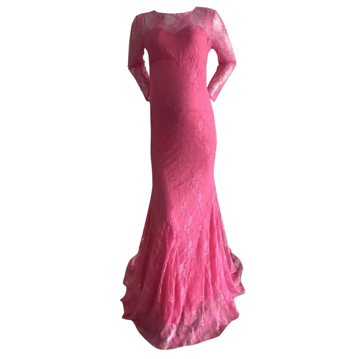 Generisch Abito da allattamento in pizzo per gravidanza, per servizi fotografici, con elastico in vita e accesso adatto all'allattamento, adatto per abbigliamento premaman da donna, taglie dalla S
