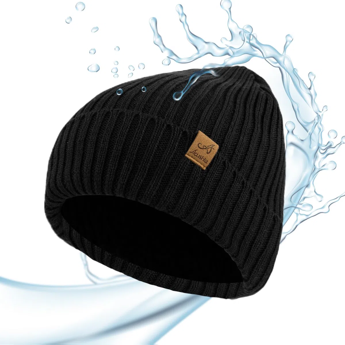 ACUSHLA Berretto invernale impermeabile antivento – foderato in pile spesso lavorato a maglia, cappello invernale per uomini e donne caldo berretto da orologio per la stagione fredda