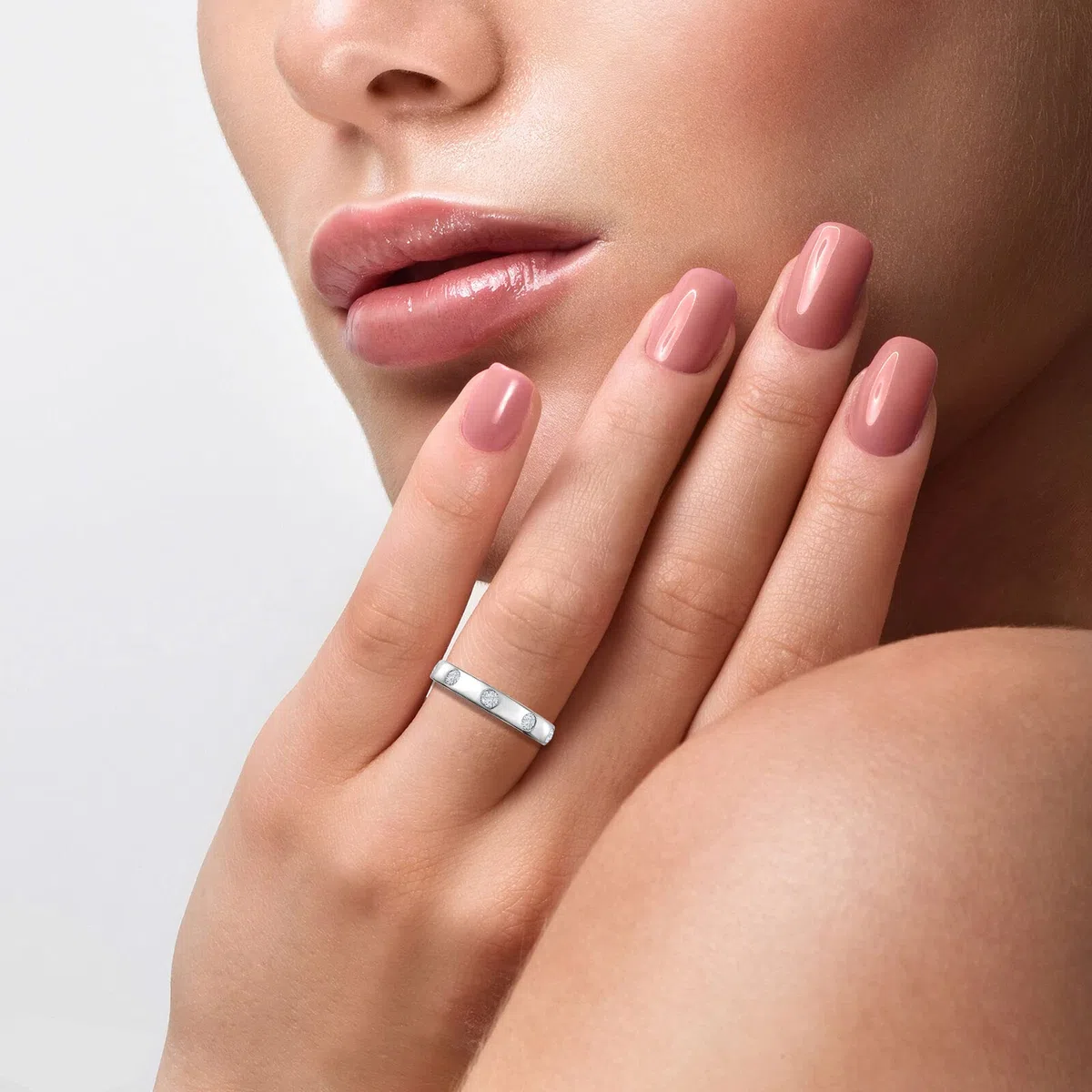 TJC Moissanite Anello nuziale da donna in argento Sterling 925, anelli di fidanzamento o anniversario per lei, impilabili, regalo per moglie e figlia