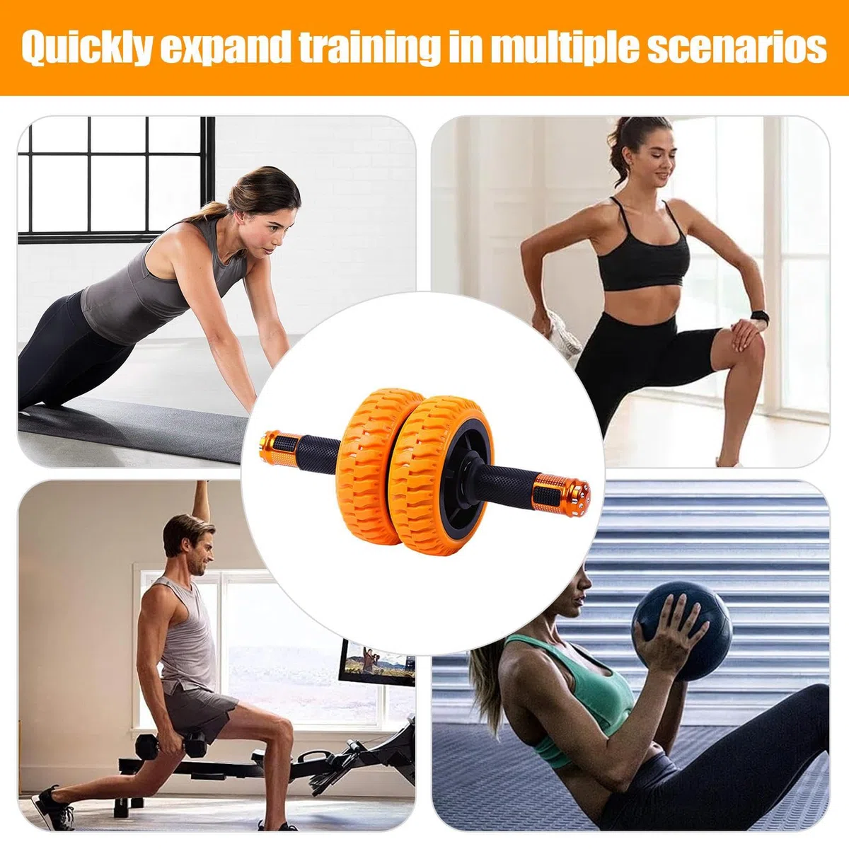 Ruota Ab Roller Attrezzo Allenamento Addominali Casa Fitness | Ruota per Addominali 15 Cm Allenamento Per Interni Famiglia Esterni Ufficio Viaggio Lavoro