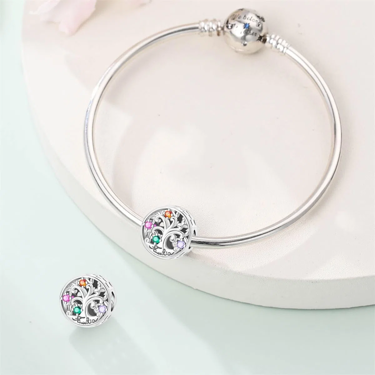 LIGHTDOG Ciondolo da donna in argento 925, compatibile con bracciali Pandora e in stile europeo, regalo per la Festa della Mamma e San Valentino