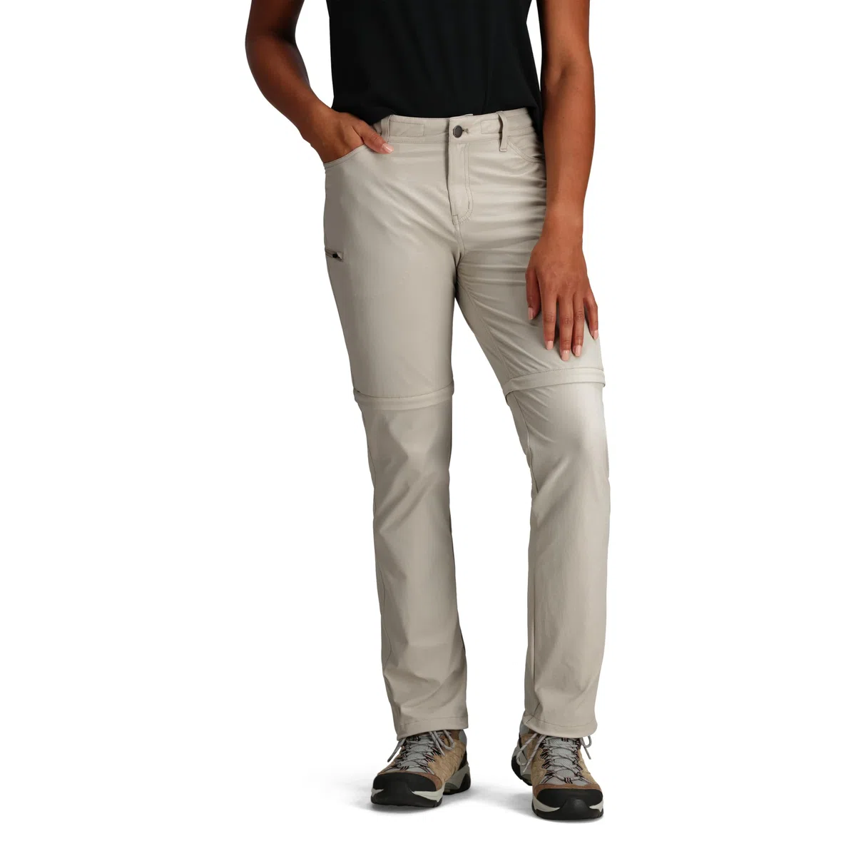 Outdoor Research Pantaloni convertibili Ferrosi Donna - Attrezzatura da Escursionismo Ar, Sabbia scura., 44