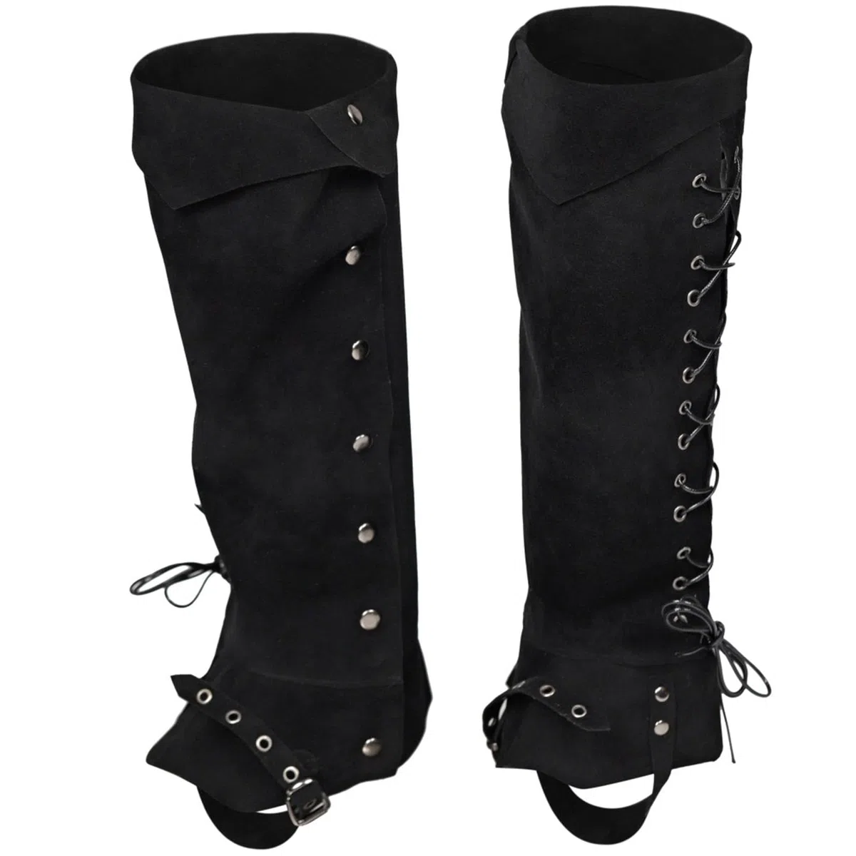 Copriscarpe medievali da pirata rinascimentale da uomo, in ecopelle, stile vintage, protezione per le gambe, ghetta per Halloween e cosplay, accessorio per costume da pirata punk, regolabile, per