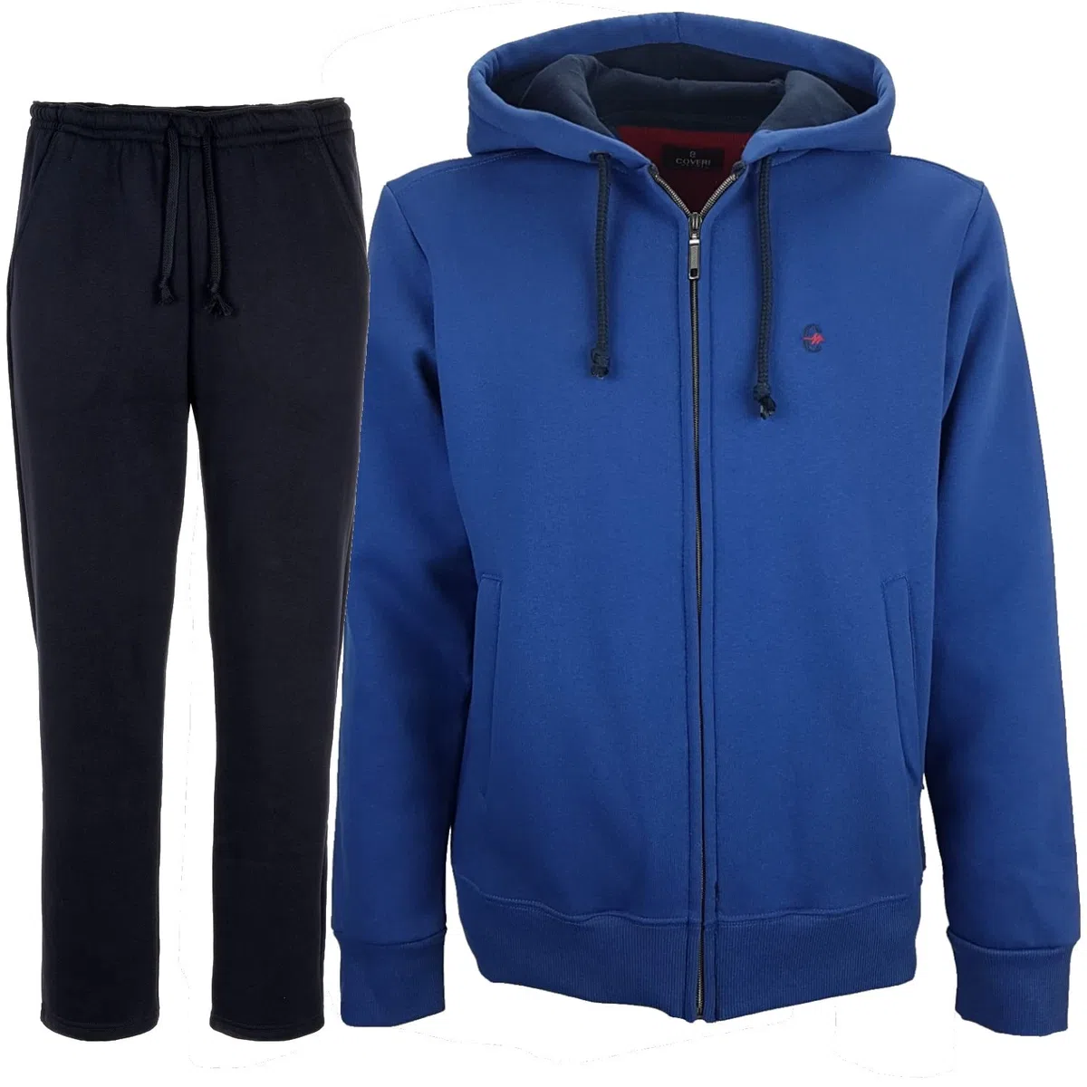 Coveri Tuta Uomo Completa Felpa con Cappuccio Cerniera Zip Invernale M L XL XXL XXXL