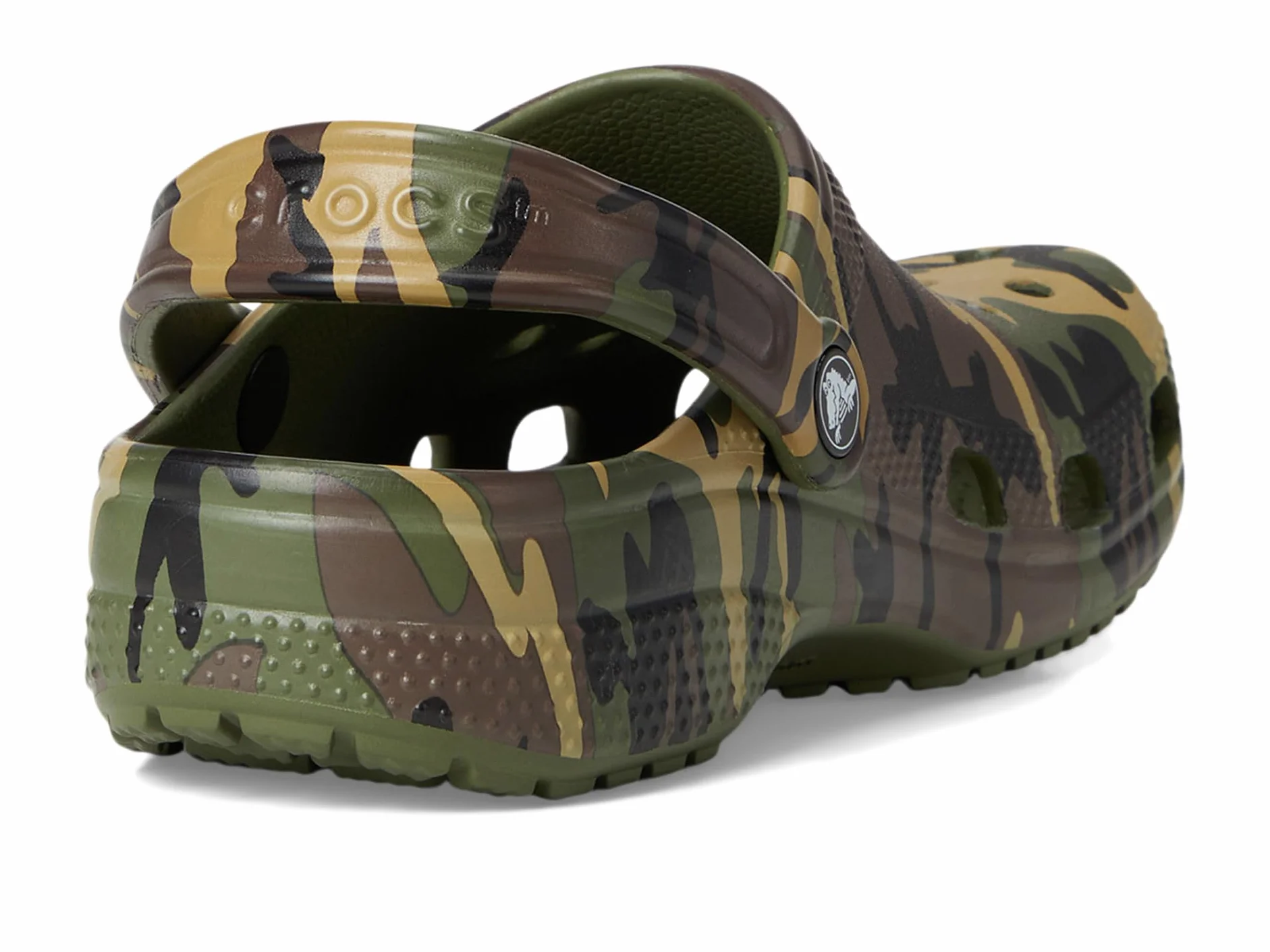 Crocs Zoccolo Classico Mimetico Unisex per Bambini, Verde Militare Multicolore, 37/38 EU