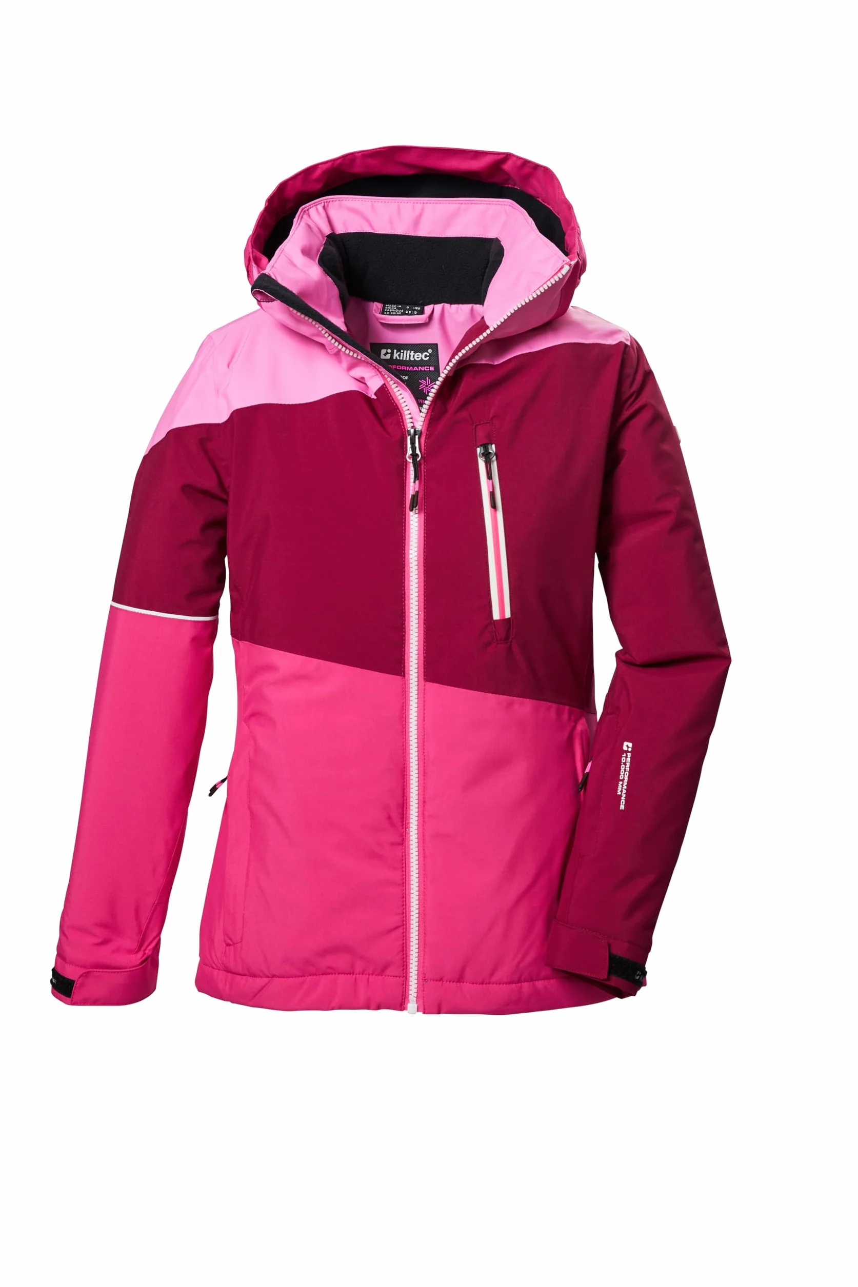 Killtec Ksw 331 Grls Ski Jckt Giacca da sci/giacca funzionale con cappuccio e paraneve Bambine e ragazze