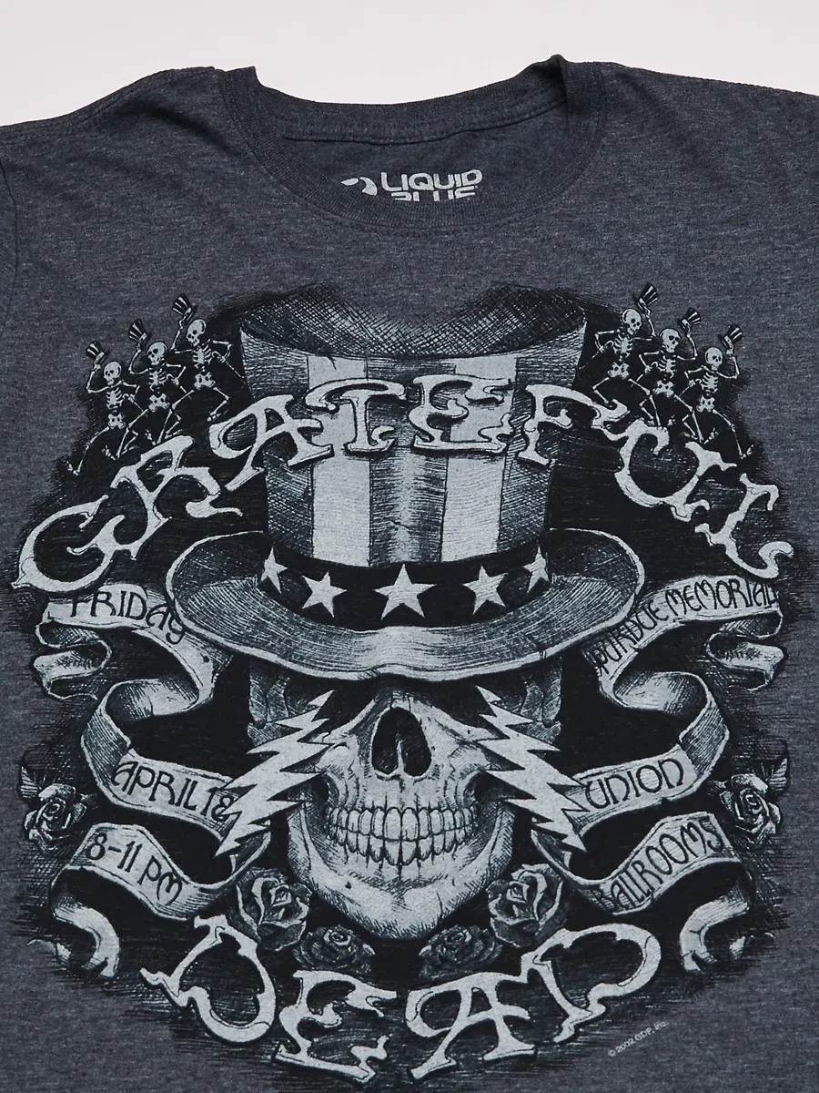 Liquid Blue Grateful Dead Memorial Ball Room Short Sleeve T-Shirt Unisex-Adulto