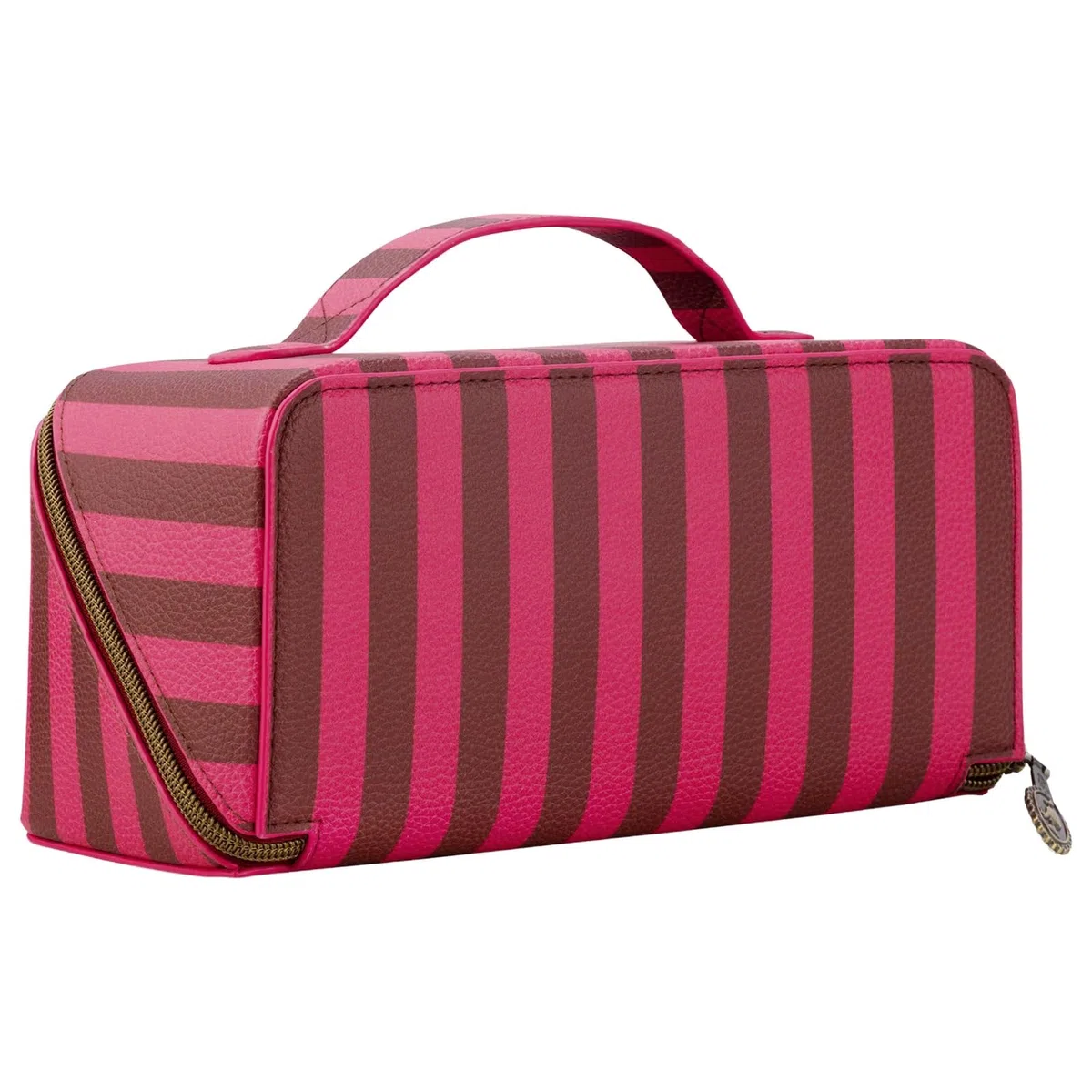 Pip Studio borsa da toilette Cyrille Cosmetic Bag Stripe Pink rosa marrone