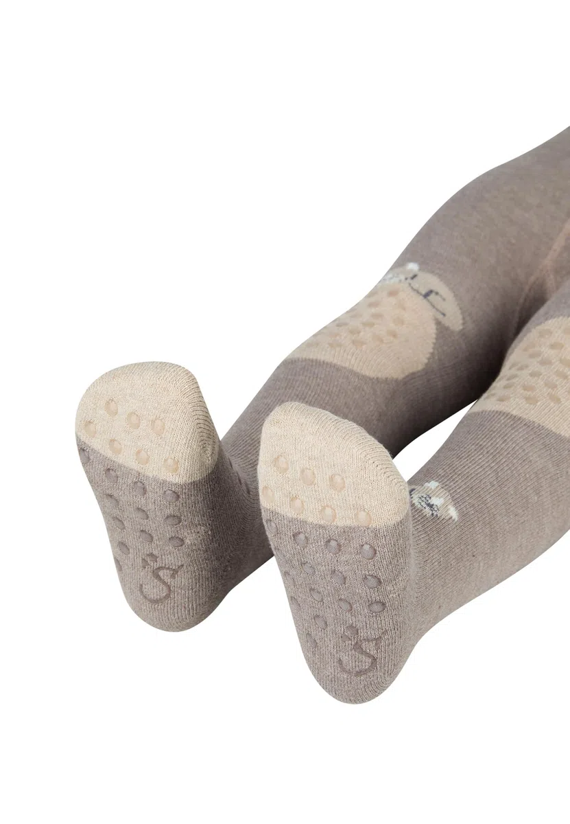 Sterntaler Collant per gattonare fattoria, Marrone melange, 74