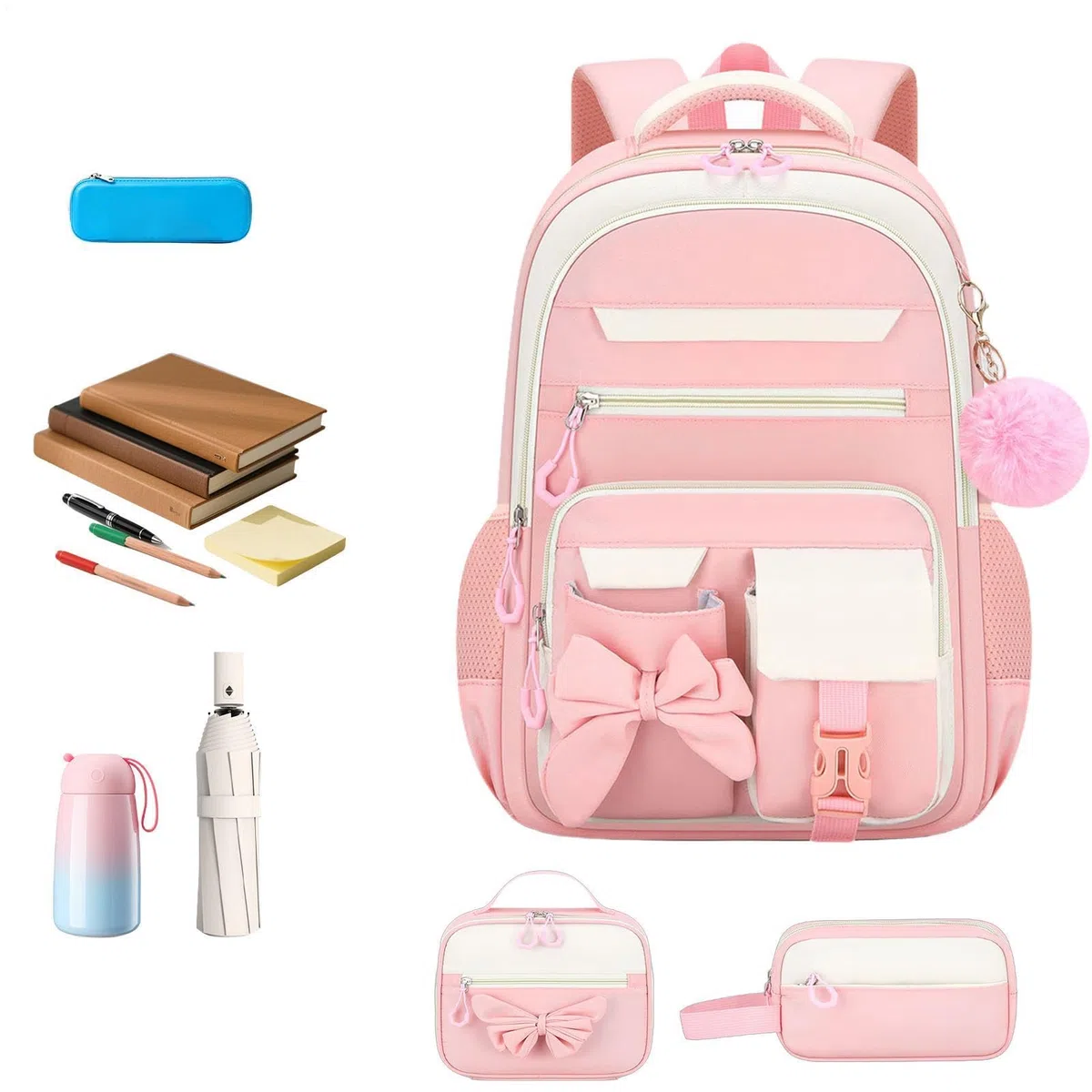 Zaino Scuola Per Bambine E Ragazze Zaino Da Viaggio Scolastico Antifurto | Zaino scuola elementare primaria per Studenti delle Elementari, Materna, Asilo, Bambini e Ragazz