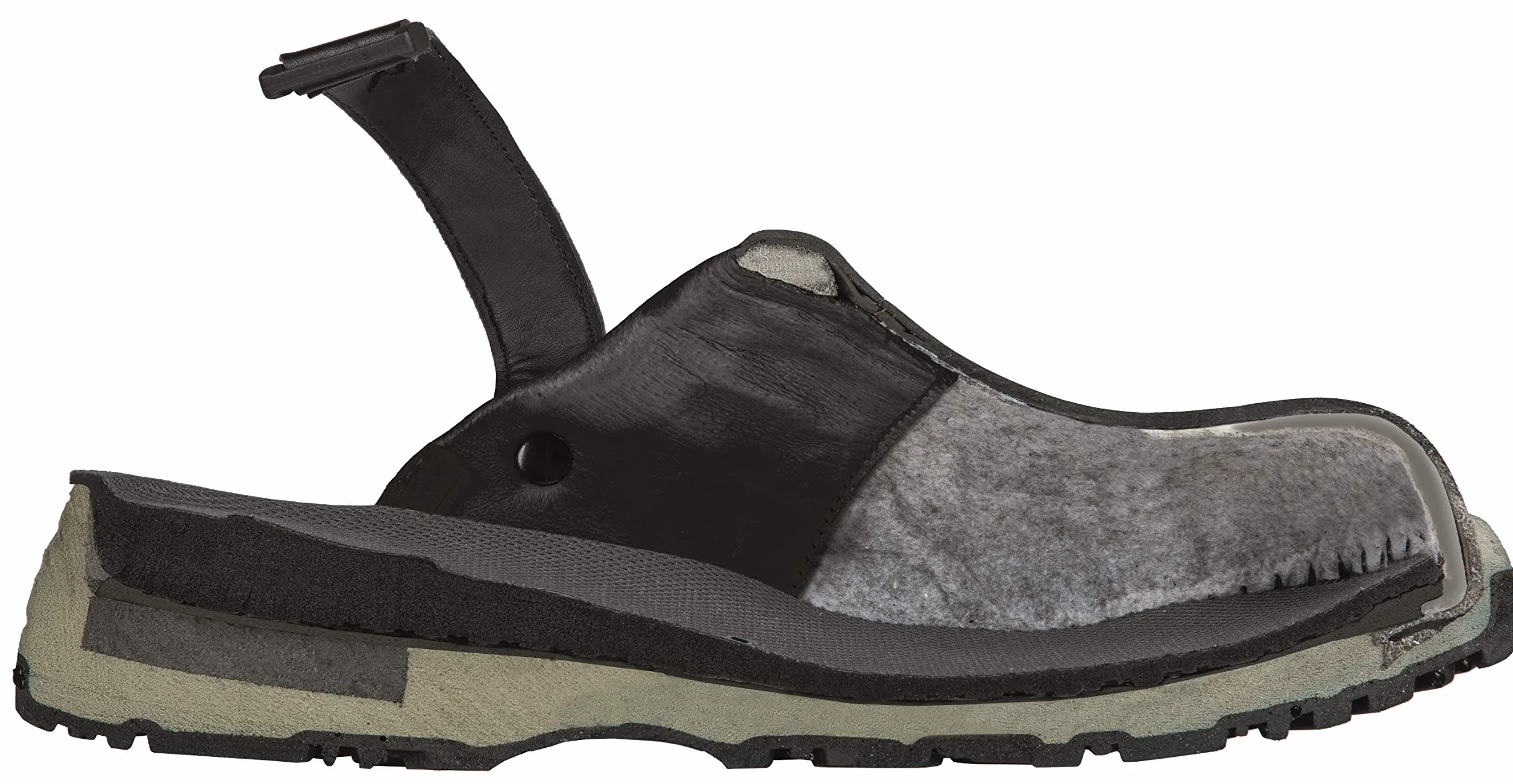 EUROROUTIER Stingray Black Leather, Zoccoli Scarpe Antinfortunistiche Certificate CE EN ISO SB+A+E+FO+SRC