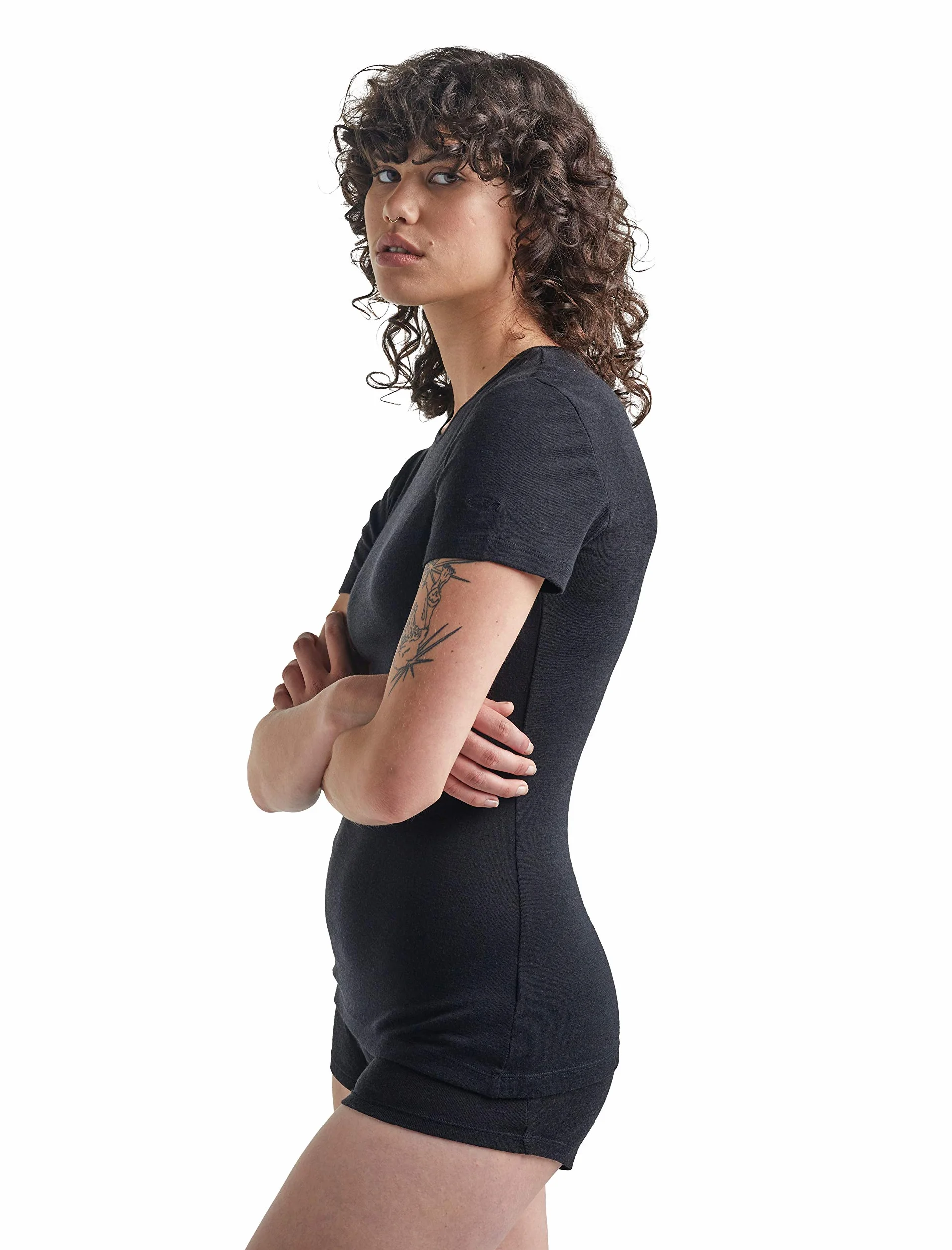 Icebreaker Crewe Maglietta a Manica Corta da Donna - 100% Lana Merino per Escursioni, Sport, Corsa, Fitness - 175 Tessuto Ultraleggero
