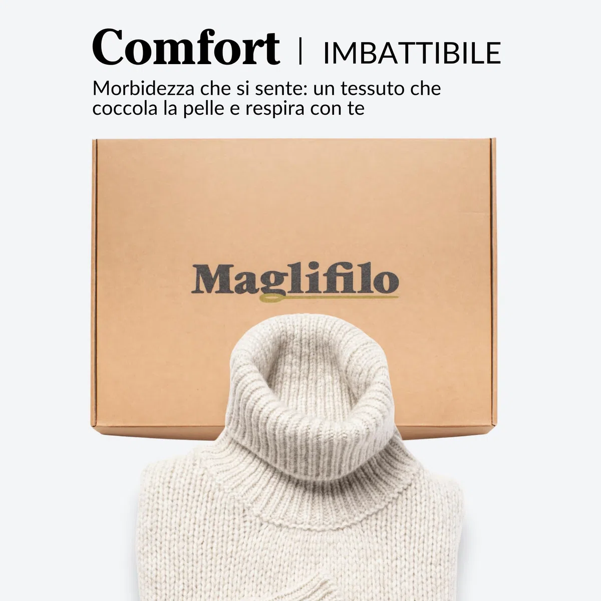 Maglione Donna Invernale Collo Alto in Lana Merino | Dolcevita Morbido, Caldo e Leggero – Maglia Grossa Ideale per l’Inverno Freddo e la Montagna, Confezione Regalo Inclusa