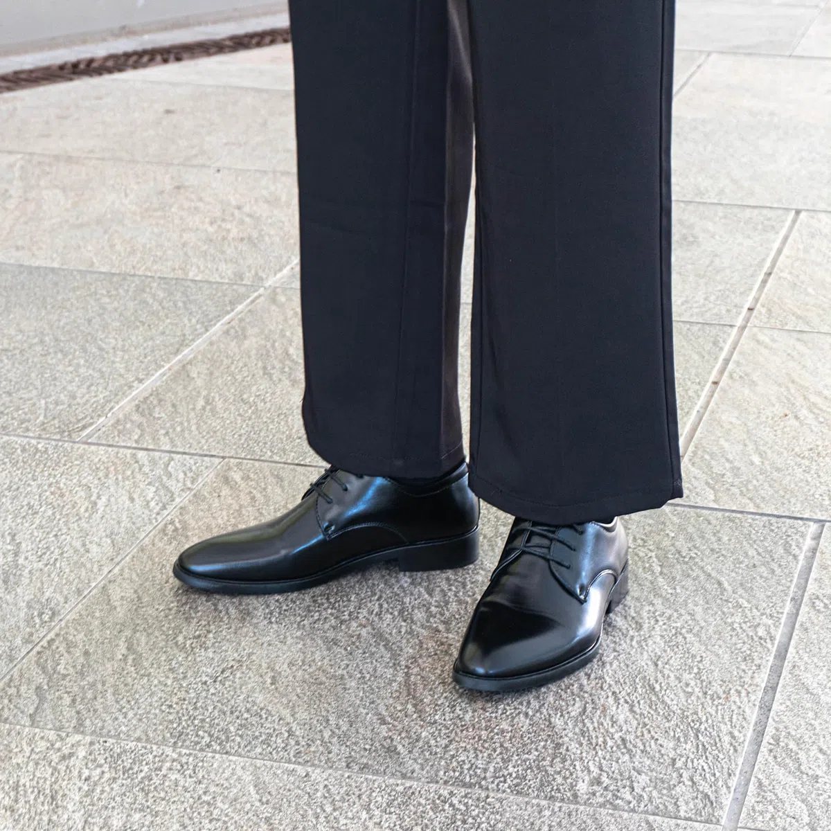 Hitmars Scarpe Uomo Eleganti Cerimonia Classiche Oxford Scarpe Stringate Uomo Derby Matrimonio Pelle Verniciata 2 Nero 45