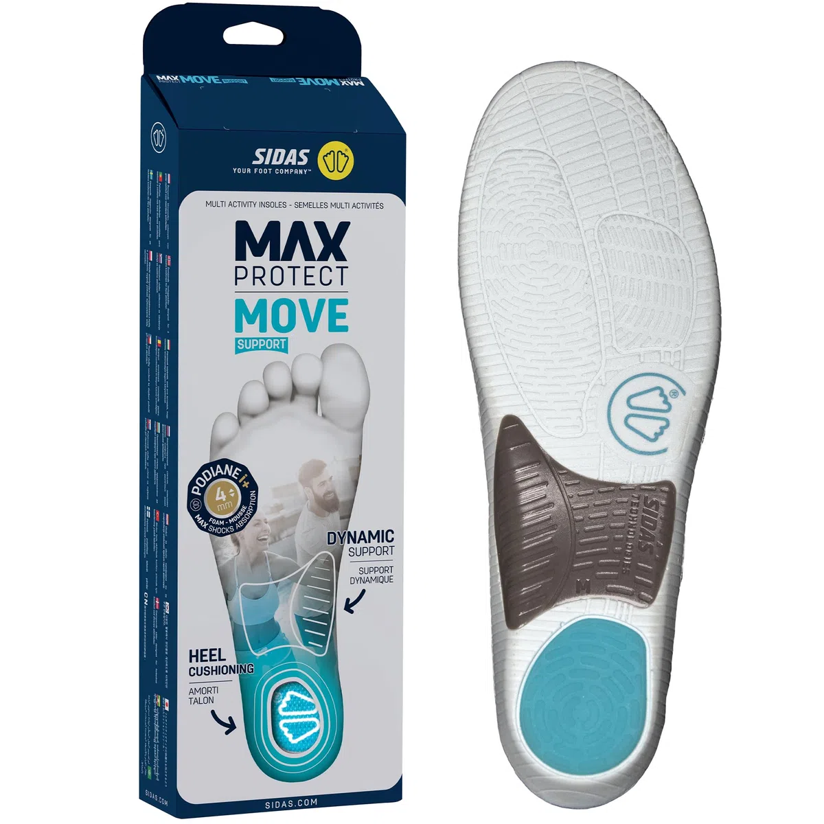 Sidas Max Protect Move Support, Solette Multisport Unisex Adulto