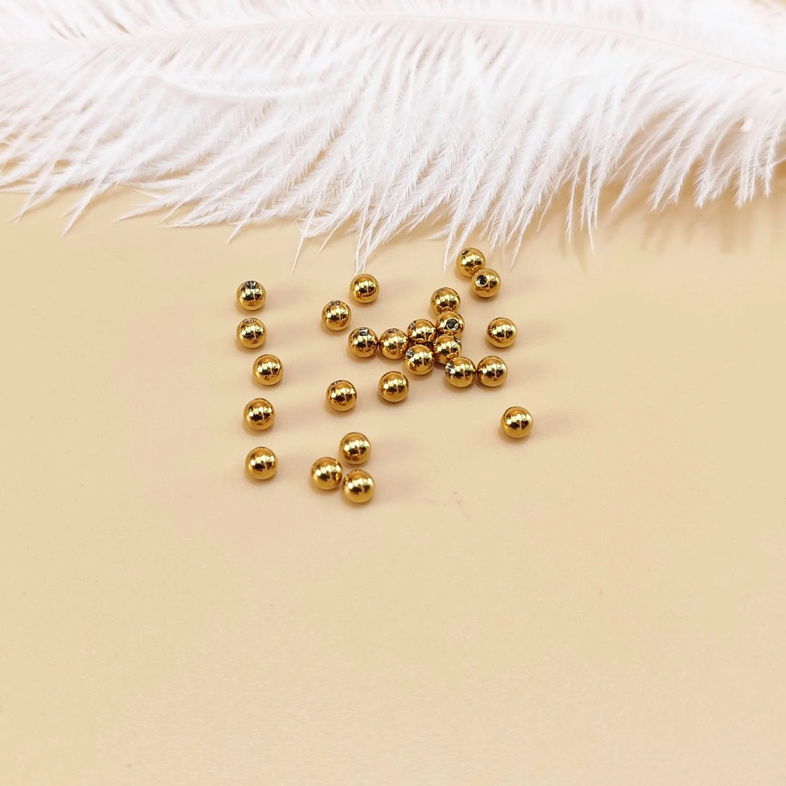16G 14G 3/4/5/6mm Piercing Ball 25 Pzs Oro Piercing Palline Ricambio Palline Piercing Palla per Piercing Labret Monroe Tragus Helix Orecchino Bar Capezzolo Lingua Ombelico Piercing
