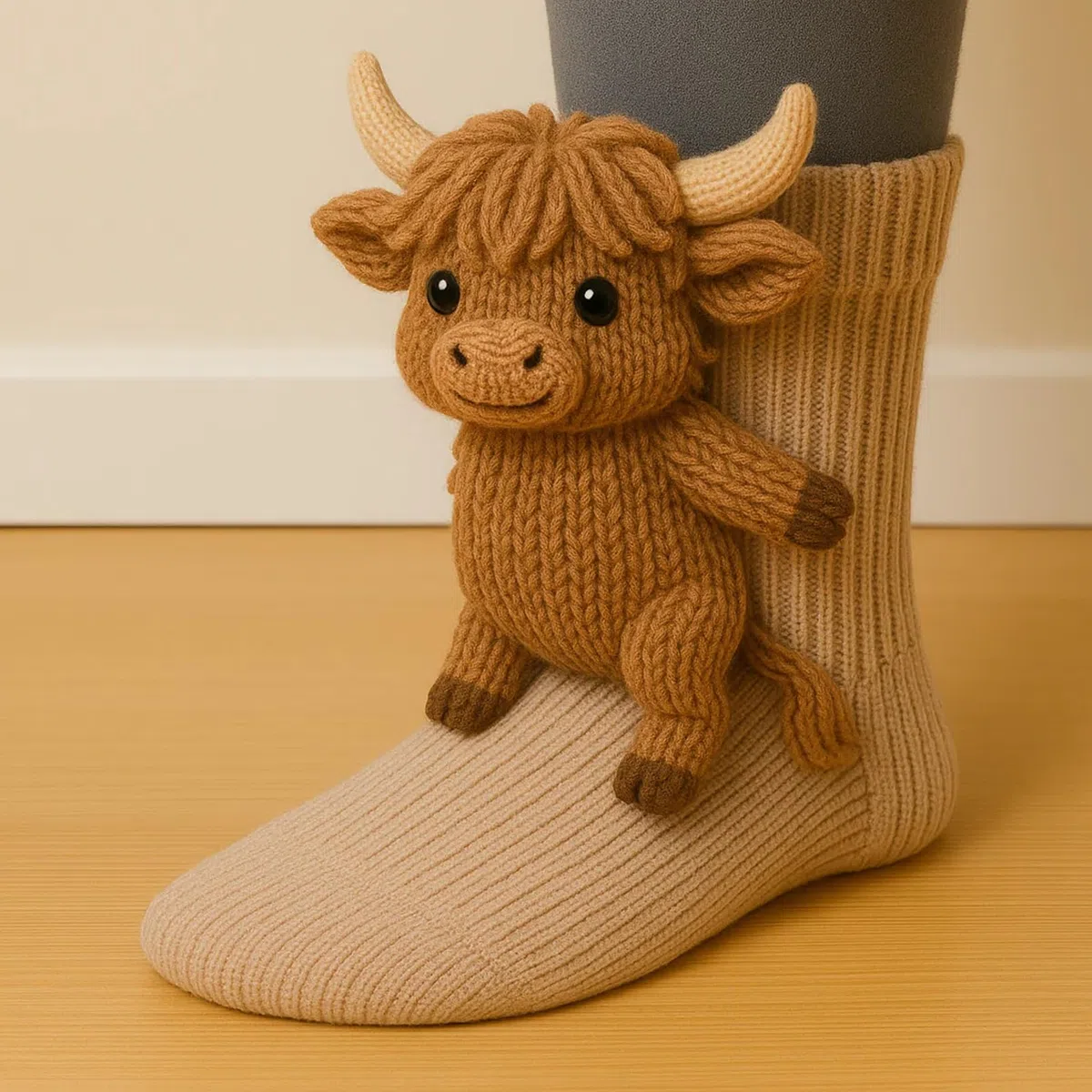 Calzini lavorati a maglia 3D con animali, divertenti calzini con animali for donne e uomini, nuovi calzini caldi e carini in cotone lavorati all'uncinetto, regalo di Natale